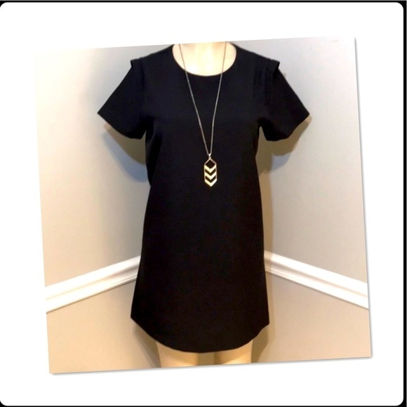 ZARA BASIC COLLECTION BLACK SHORT SLEEVE DRESS - Picture 1 of 8